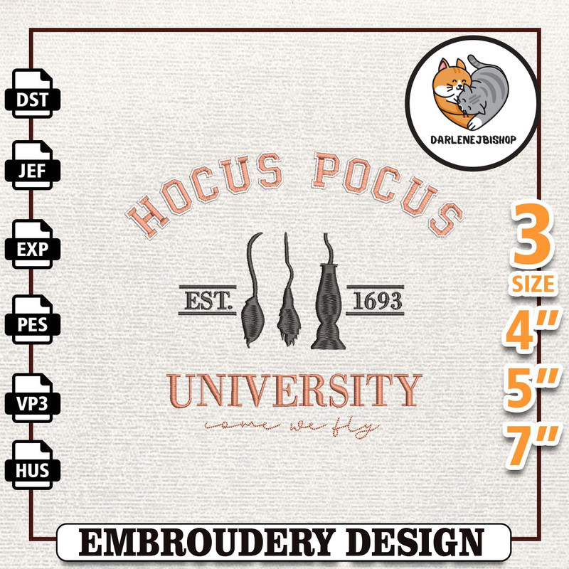 Hocus Pocus University, Happy Halloween Embroidery, Hocus Pocus Embroidery, Hocus Pocus Embroidery, Sanderson Sisters, 1.jpg