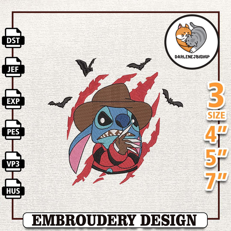 Horror Movie Killers Embroidery Design, The Killer Monster Halloween Dreamer Killer Embroidery File, Instant Download.jpg