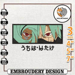 kakashi anime design, anime embroidery design, anime machine embroidery design, gift for anime fan,embroidery design
