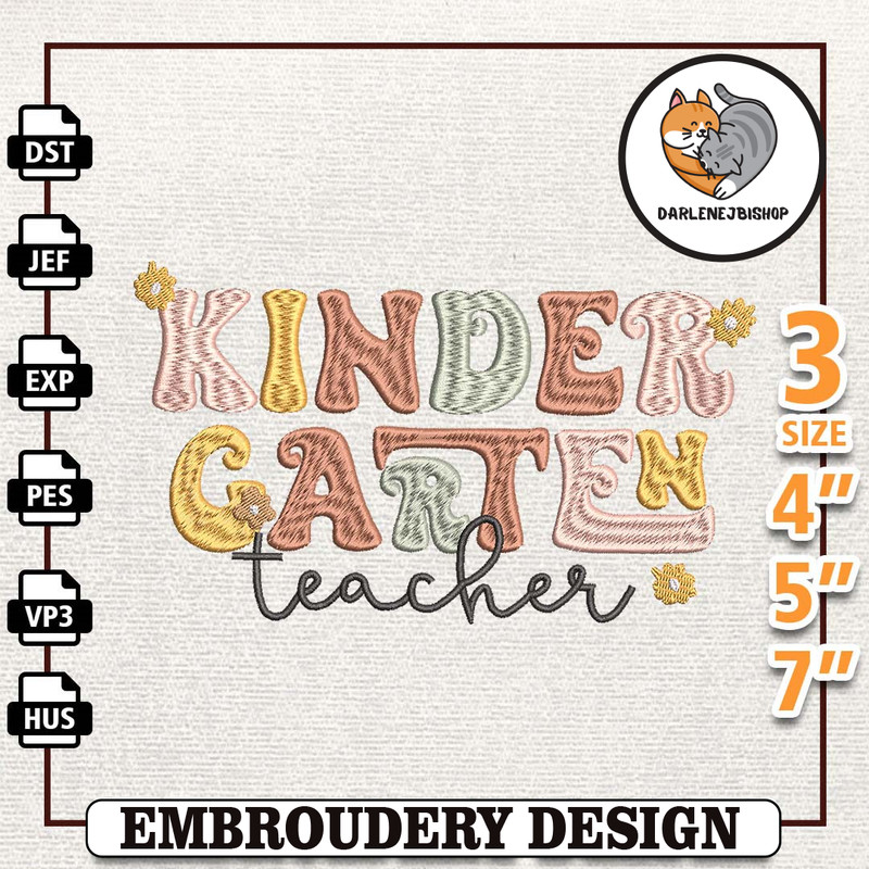 Kindergarten Teacher Embroidery Designs, Back To School Embroidery Designs, School Life Embroidery, Teacher Day.jpg