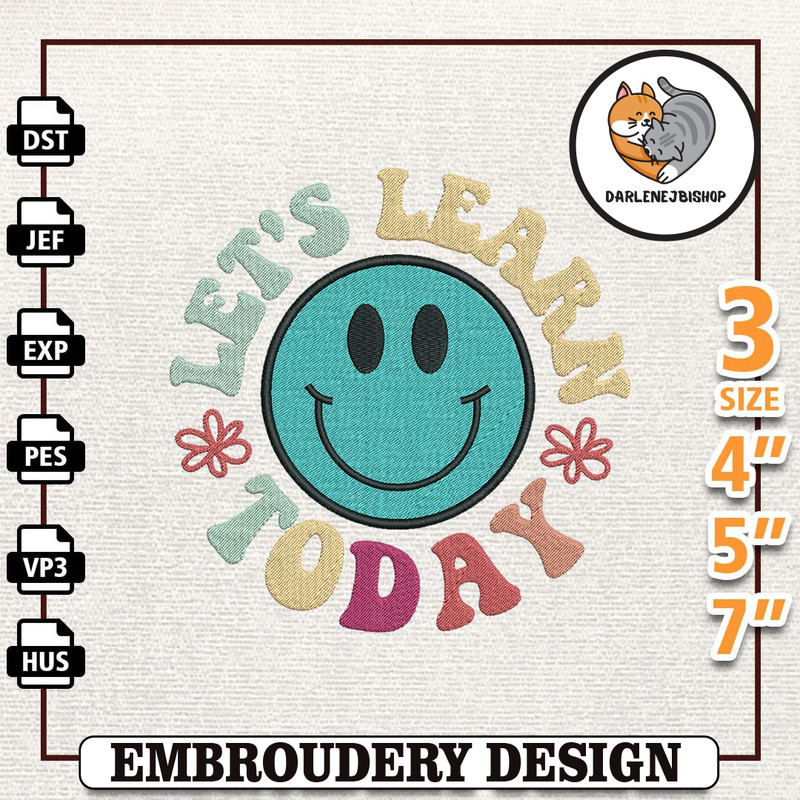 Let's Learn Today In School 2023 Embroidery Design, Back To School Embroidery Design, School Embroidered Sweatshirt, In.jpg