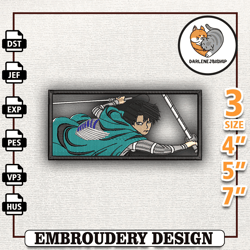 levi anime design, anime embroidery design, anime machine embroidery design, gift for anime fan,embroidery design