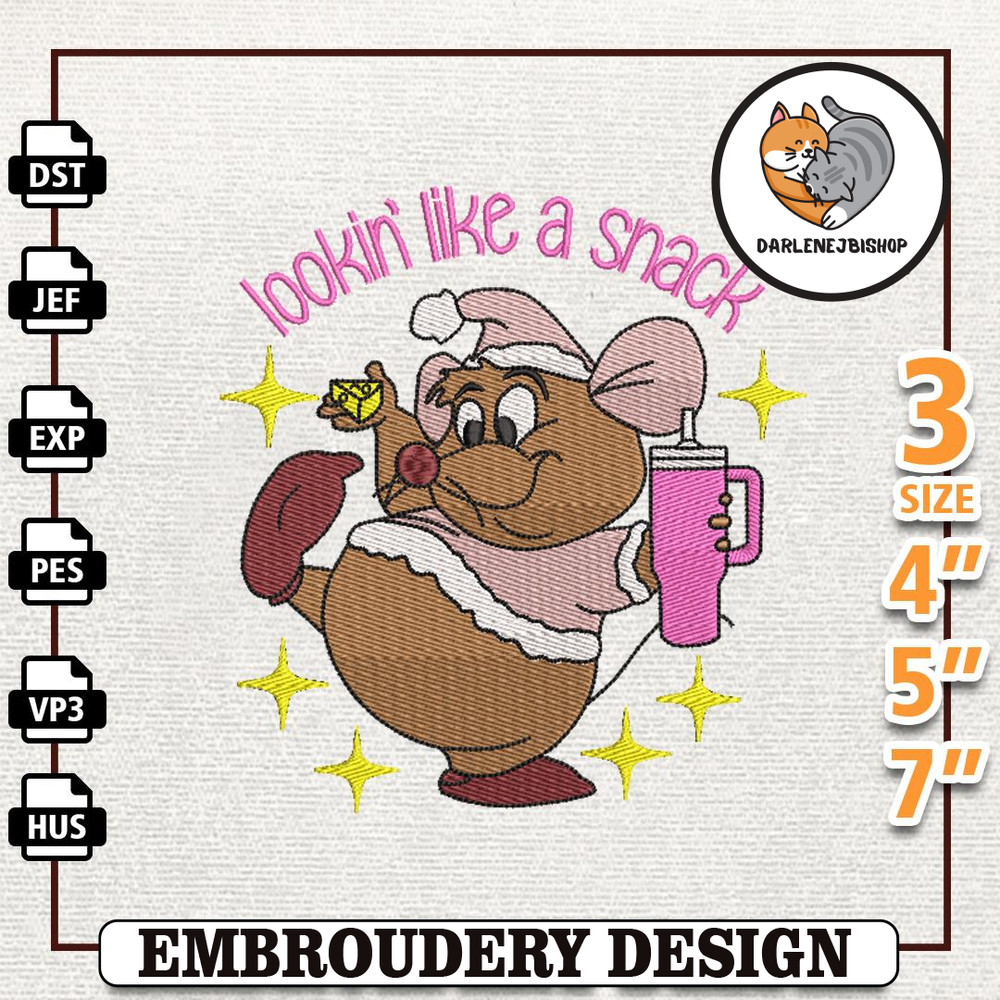 Lookin' Like A Snack Embroidery Design, Christmas Princess Movie Embroidery File, Instant Download.jpg