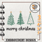 Merry Christmas 2023 Embroidery Design, Christmas Tree Embroidery Machine Design, Instant Download.jpg