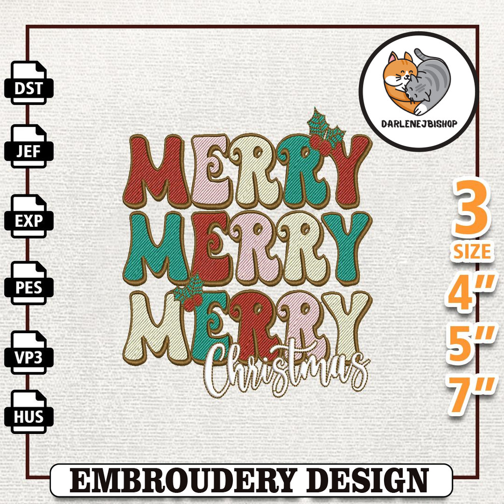 Merry Christmas Embroidery Machine Design, Christmas 2023 Embroidery Designs, Winter Season Quotes Embroidery File, Inst.jpg