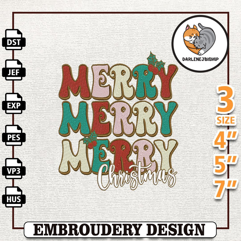 Merry Christmas Embroidery Machine Design, Christmas 2023 Embroidery Designs, Winter Season Quotes Embroidery File, Inst.jpg