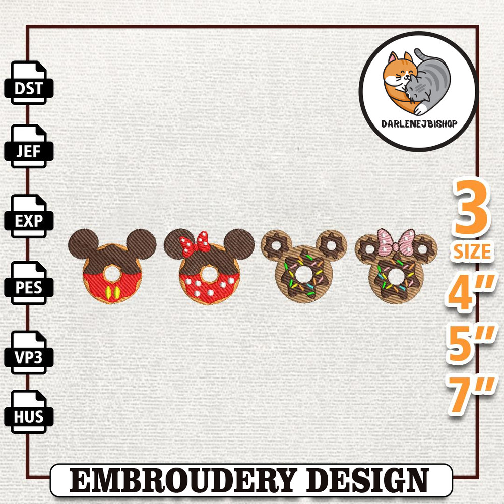 Merry Christmas Embroidery Machine File, Cartoon Movie Embroidery File, Christmas Cartoon Mouse File, Instant Download.jpg