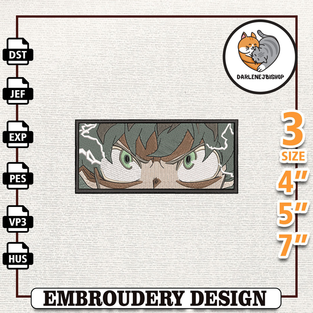 Midoriya Anime Design, Anime Embroidery Design, Anime Machine Embroidery Design, Gift For Anime Fan, Instant Download.jpg