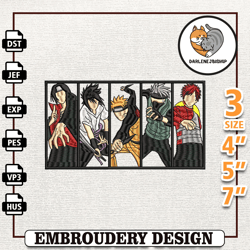 naruto anime design, anime embroidery design, anime machine embroidery design, gift for anime fan,embroidery design