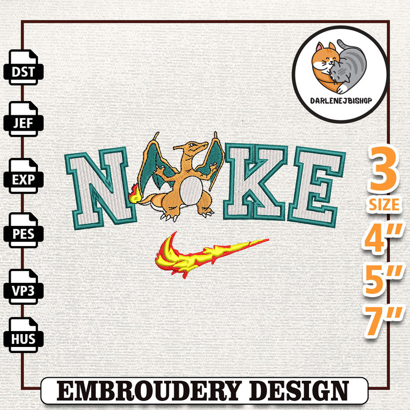 Nike Charizard Anime Embroidery Design, Nike Anime Embroidery Design, Best Anime Embroidery Design, Instant Download 1.jpg