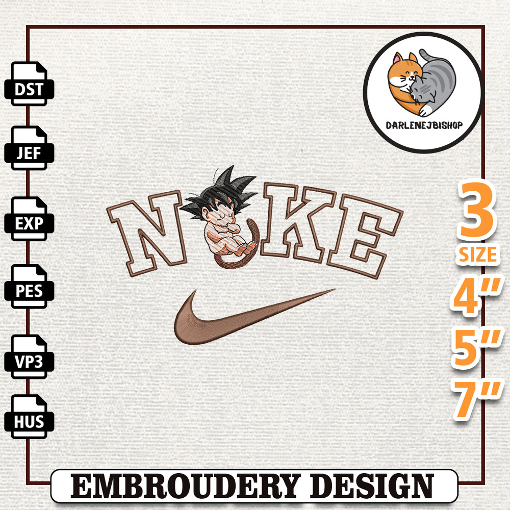 Nike Goku Dragon Ball Z Embroidery Design, Nike Anime Embroidery Design, Best Anime Embroidery Design, Instant Download.jpg