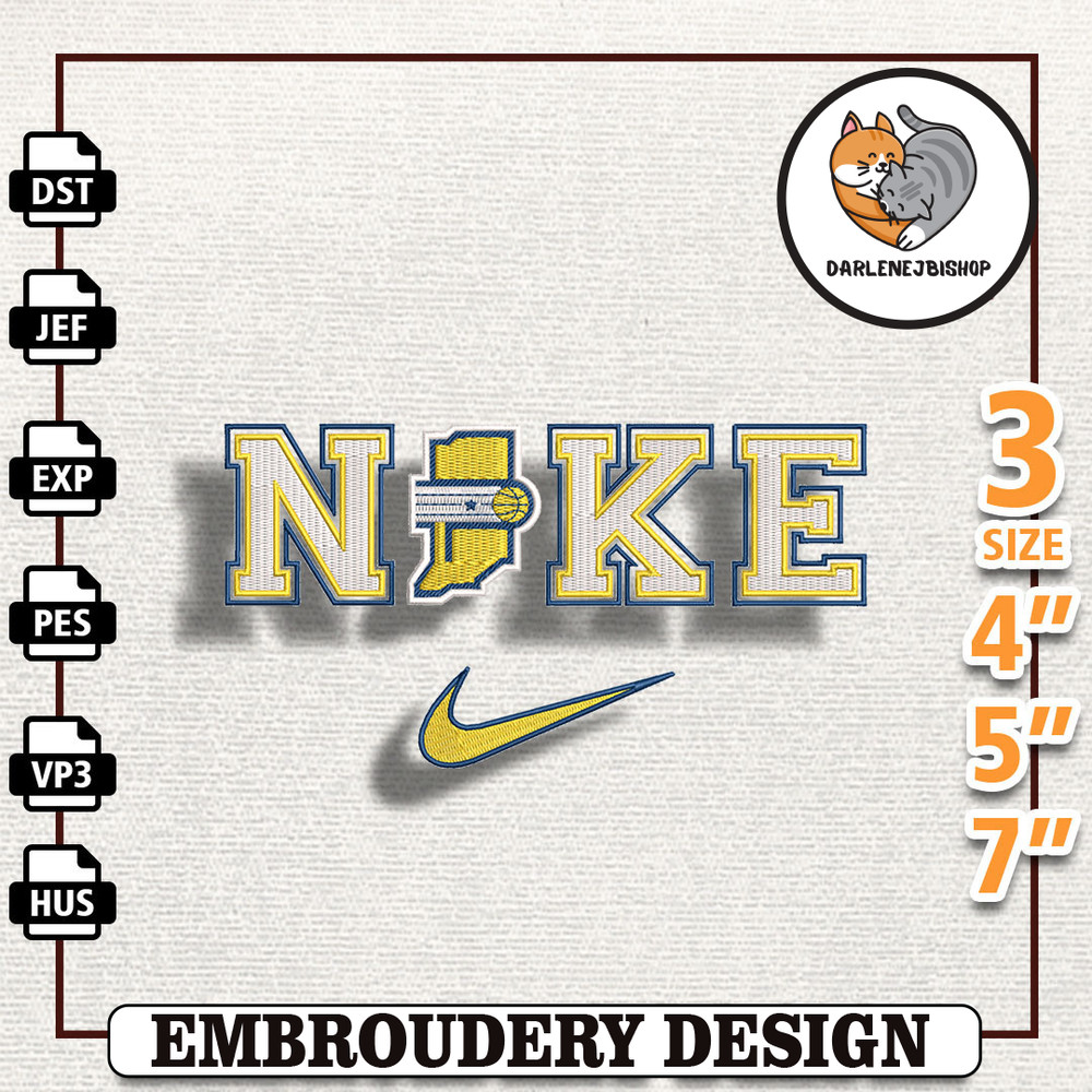 NIKE Indiana Pacers Embroidery Design, NBA Basketball Embroidery Design, Machine Embroidery Design, Instant Download.jpg
