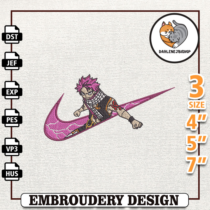 Nike Natsu Fairy Tail Embroidery Design, Nike Anime Embroidery Design, Best Anime Embroidery Designs, Instant Download.jpg