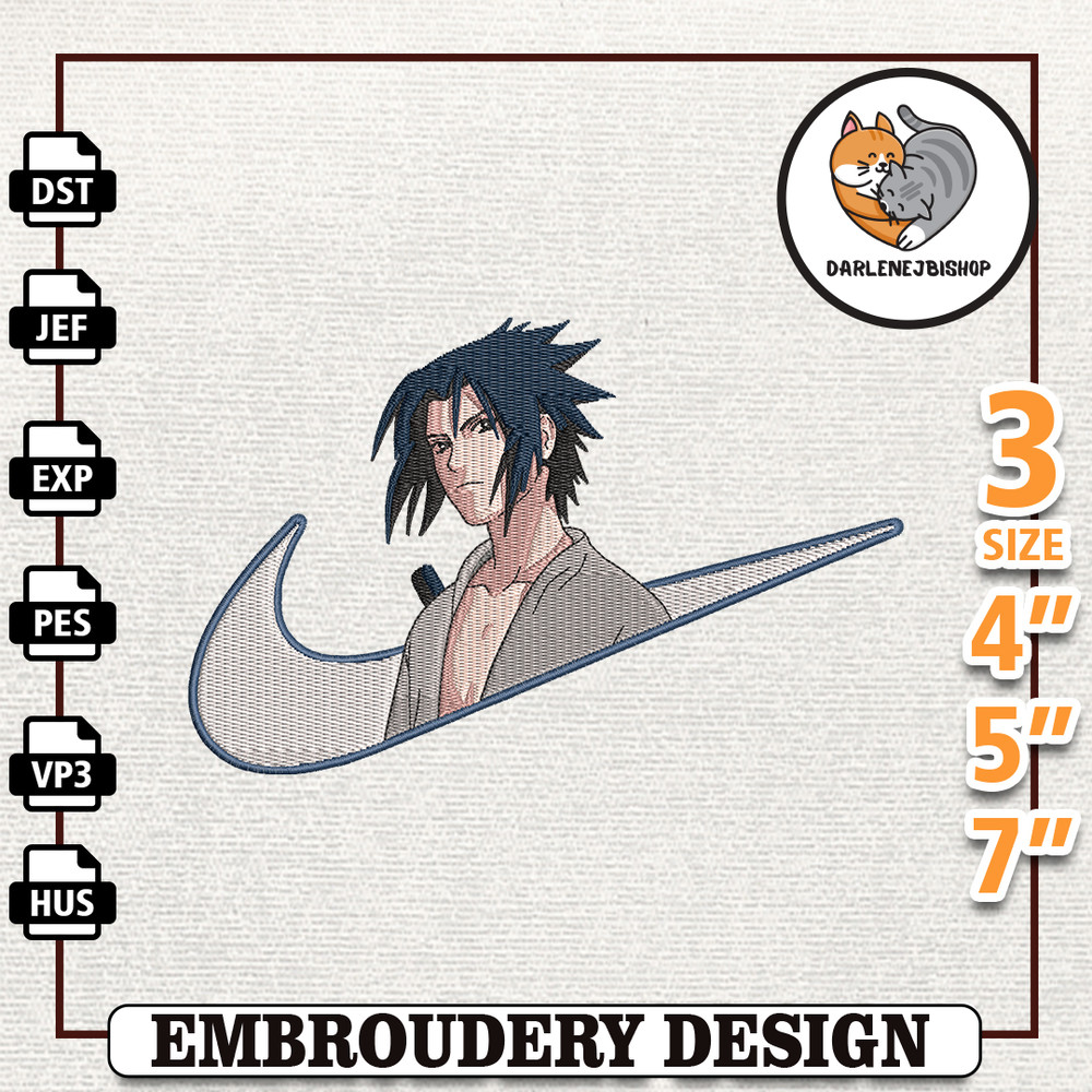 Nike Sasuke Naruto Embroidery Design, Nike Anime Embroidery Design, Best Anime Embroidery Design, Instant Download.jpg