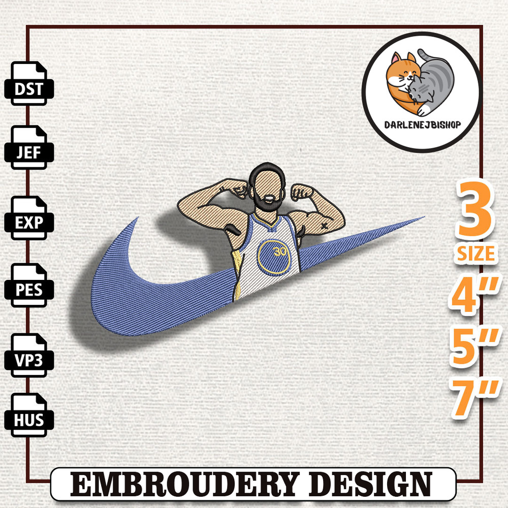 NIKE Steph Curry Embroidery Design, NBA Basketball Embroidery Design, Machine Embroidery Design, Instant Download.jpg