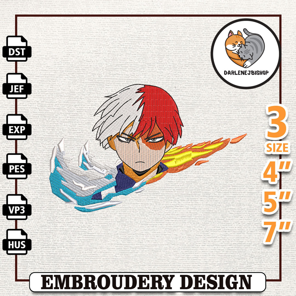Nike Todoroki Anime Embroidery Design, Nike Anime Embroidery Design, Best Anime Embroidery Design, Instant Download.jpg