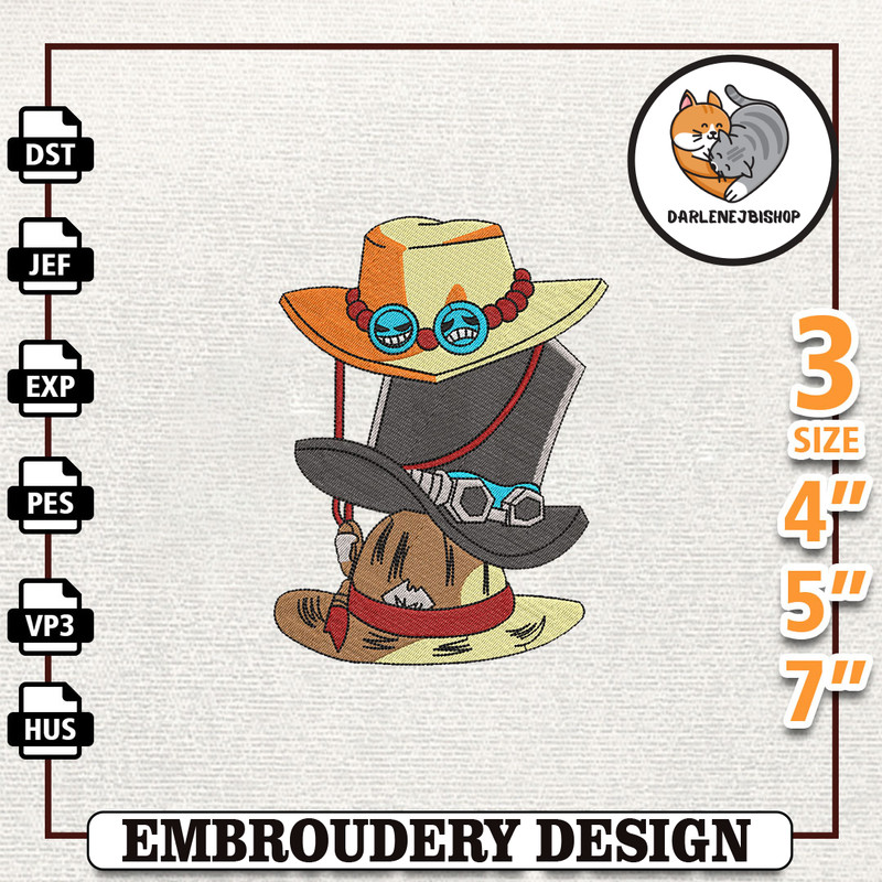 One Piece Anime Design, Anime Embroidery Design, Anime Machine Embroidery Design, Gift For Anime Fan, Instant Download.jpg