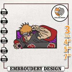 pain anime design, anime embroidery design, anime machine embroidery design, gift for anime fan,embroidery design