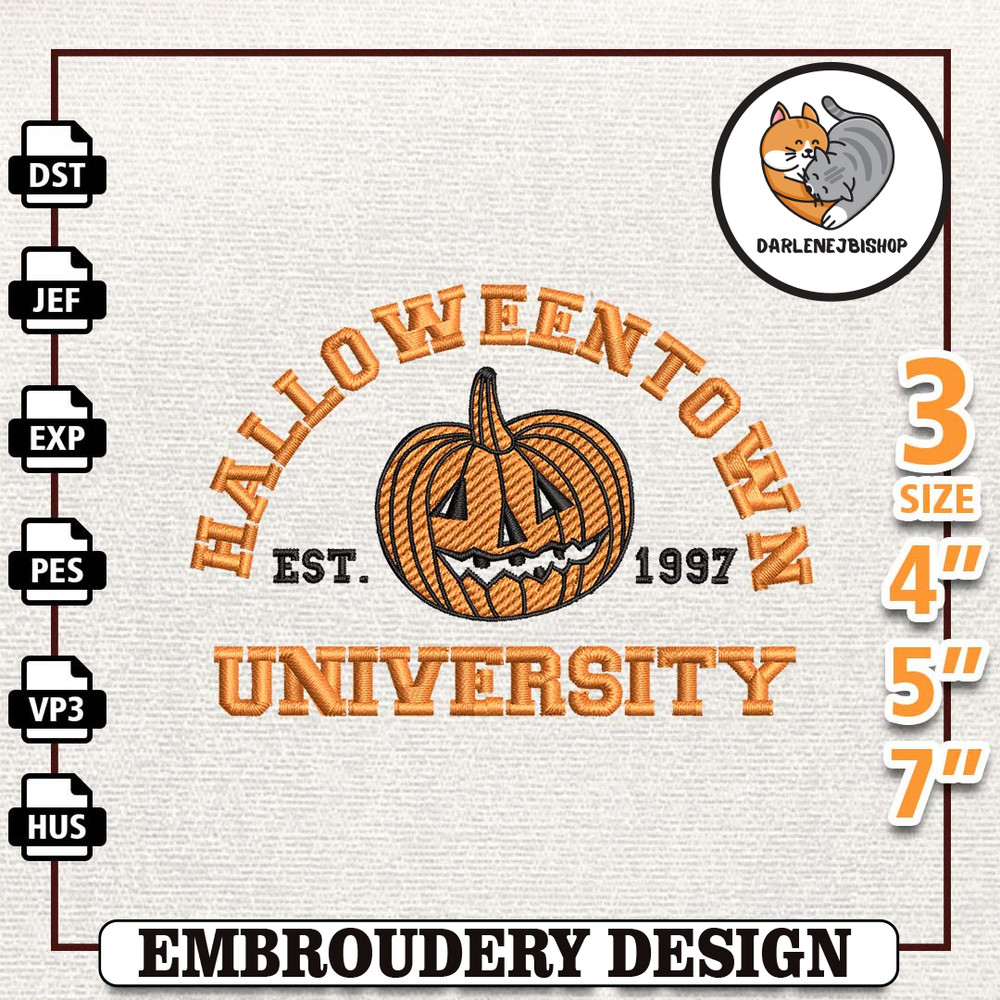 Pumpkin Halloween Embroidery Design, Halloween Town Embroidery Design, Scary Pumpkin Embroidery Machine Design, Instan.jpg