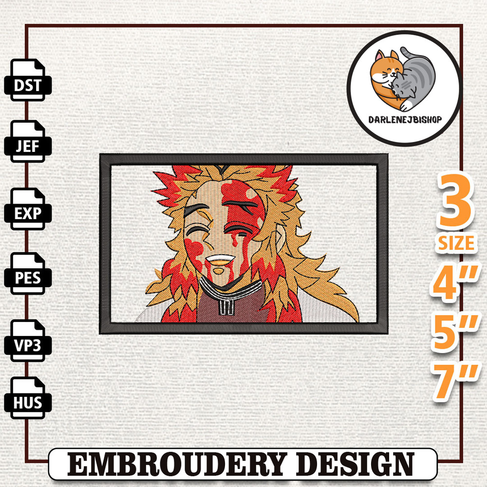 Rengoku Anime Design, Anime Embroidery Design, Anime Machine Embroidery Design, Gift For Anime Fan, Instant Download 1.jpg