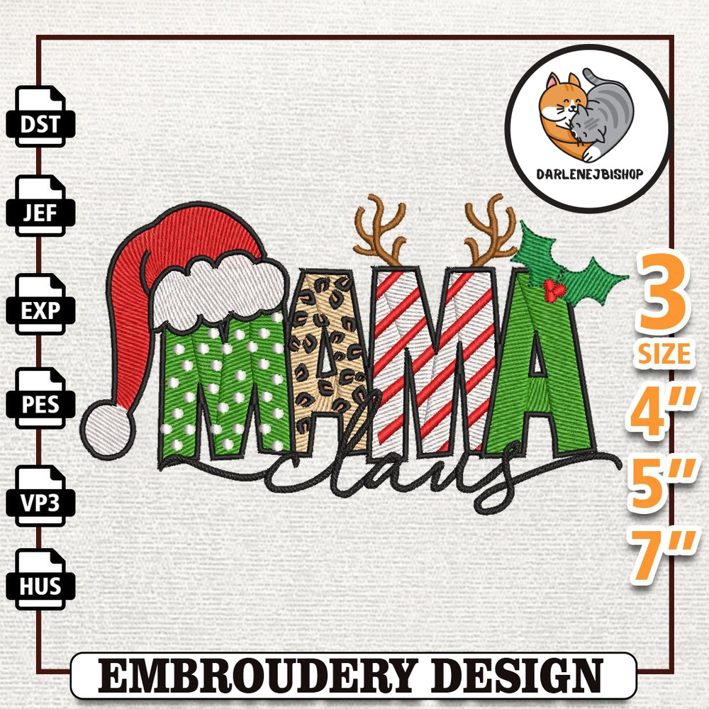 Retro Christmas Embroidery Machine Design, Merry And Bright Embroidery Design, Instant Download.jpg