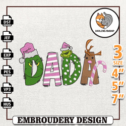 retro pink christmas vibes embroidery design, christmas dada embroidery machine design,embroidery design