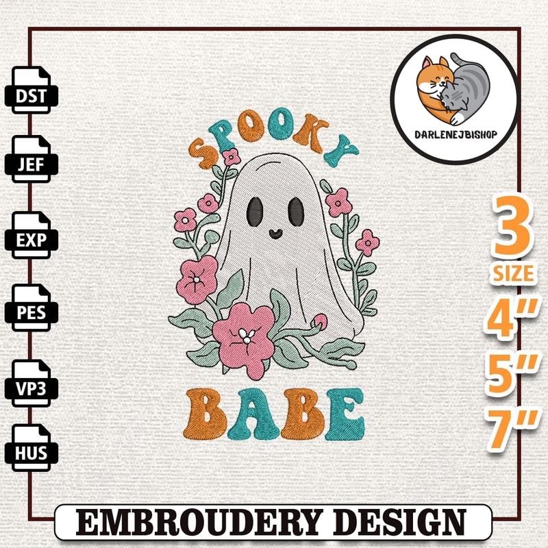 Retro Spooky Babes Embroidery Design, Spooky Ghost Embroidery Design, Happy Halloween Embroidery File, Retro Halloween.jpg