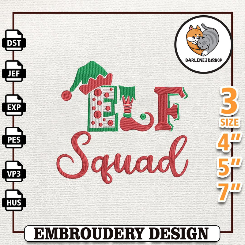 Santa Squad Embroidery Design, Christmas Quotes Embroidery Machine Design, Instant Download.jpg
