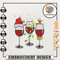Santa Wine Embroidery, Christmas Lights Embroidery Designs, Instant Download.jpg