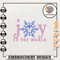 Snowflakes Cartoon Movie Embroidery File, Joy To The World Embroidery Machine Design, Instant Download.jpg