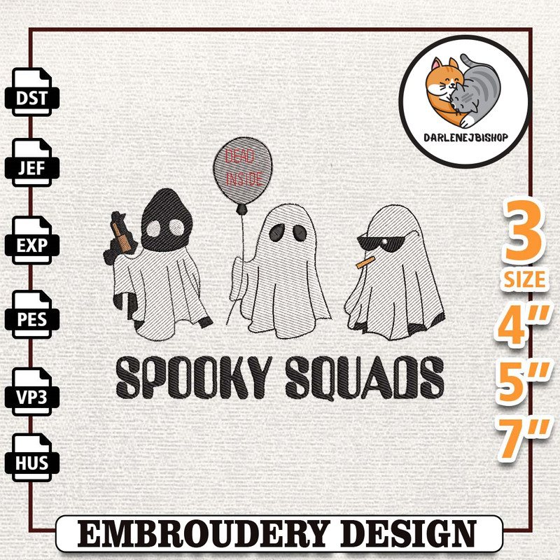 Spooky Halloween Embroidery Design, Instant Download, Spooky Squads Embroidery Design, Stay Spooky Embroidery Machine Fi.jpg