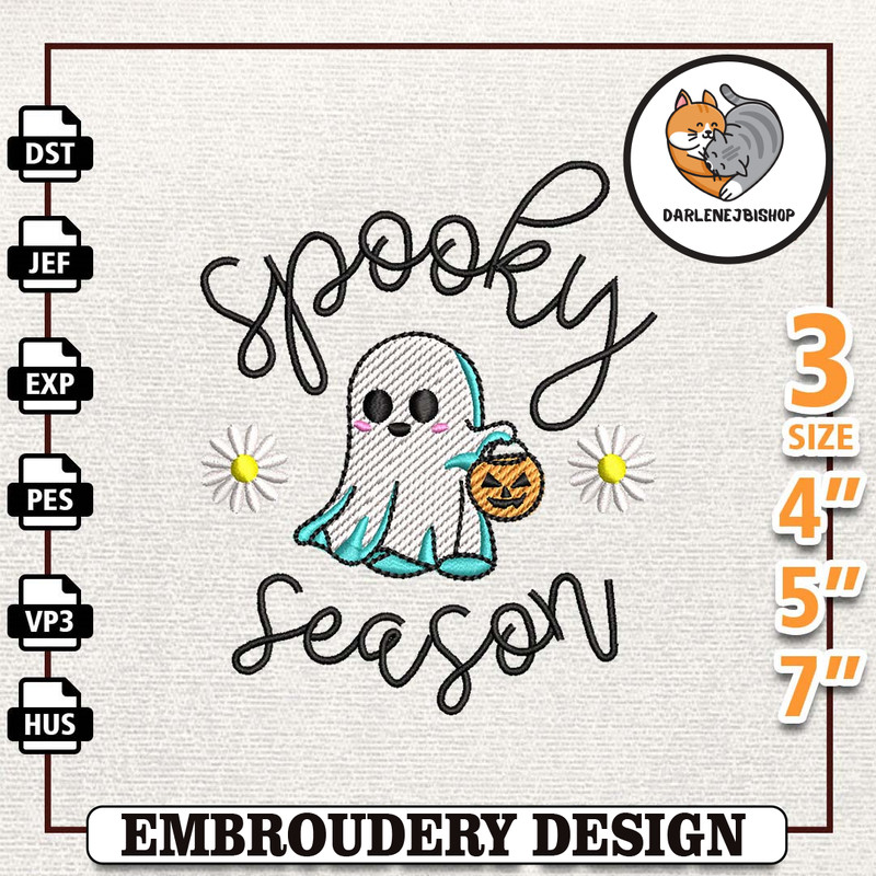 Spooky Halloween Embroidery Files, Spooky Season Embroidery Design, Spooky Vibes Embroidery Machine Design, Instant Down.jpg