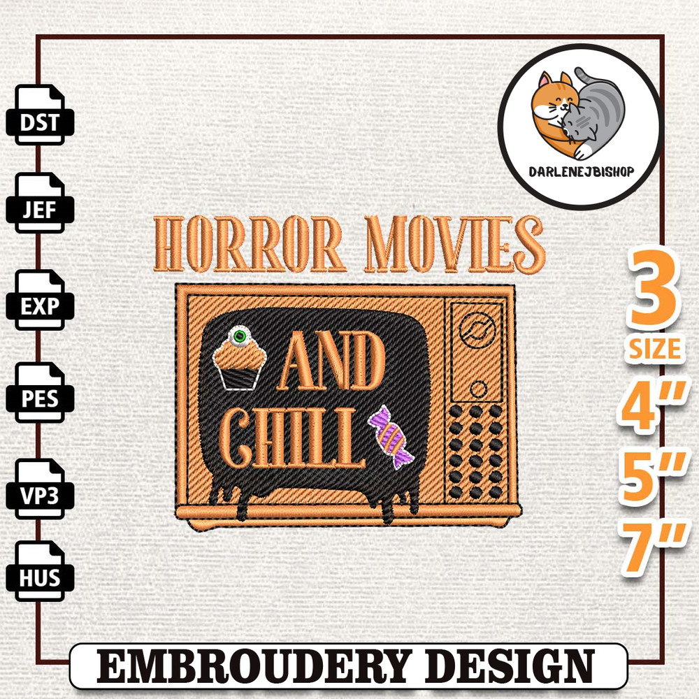 Spooky Halloween Embroidery Machine File, Instant Download, Horror Movies And Chill Embroidery Design, Spooky Vibes Embr.jpg