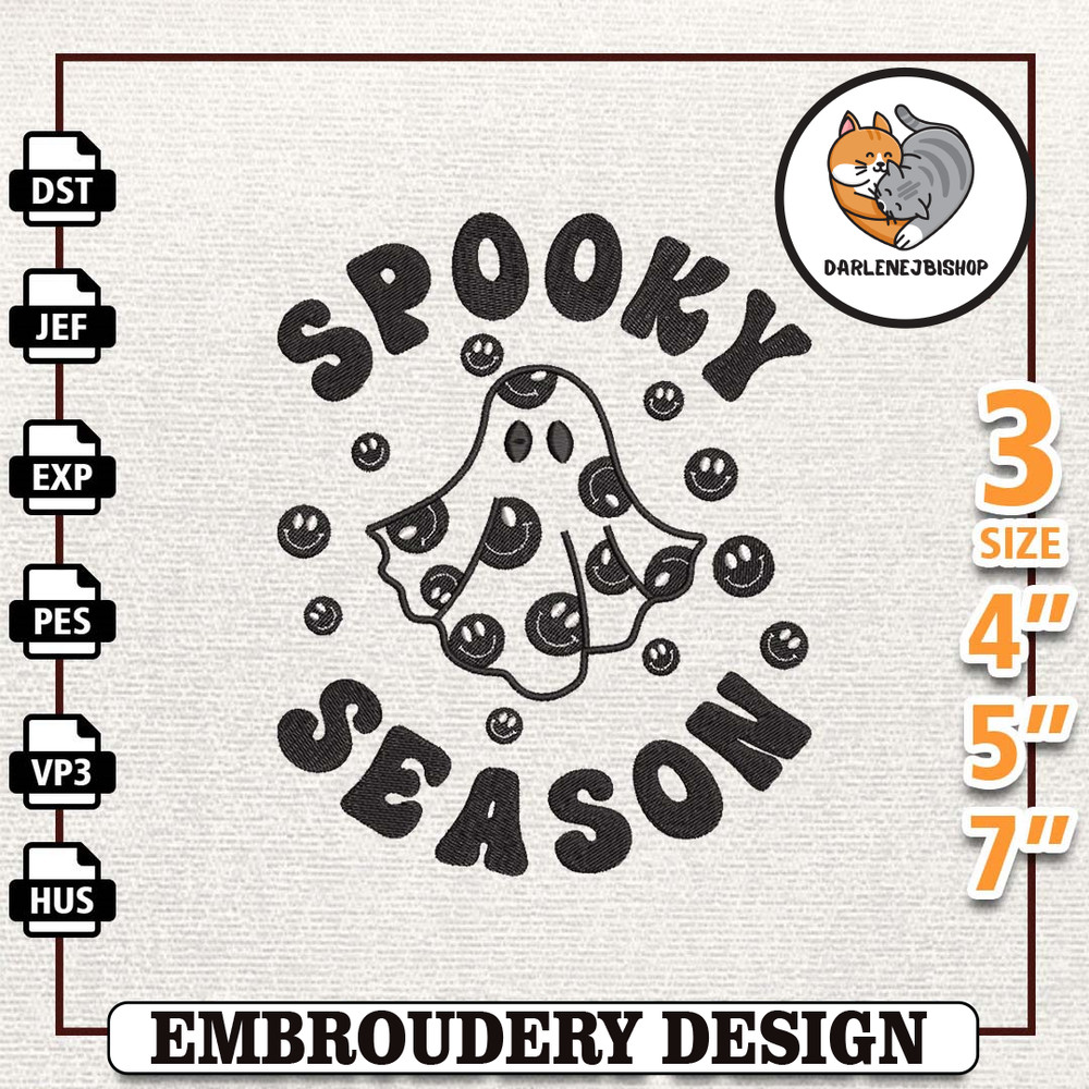 Spooky Season Embroidery Design, Happy Halloween Embroidery, Halloween Embroidery Designs, Retro Halloween Design, Insta.jpg