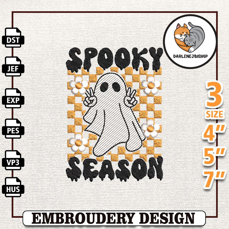 Spooky Season Embroidery Design, Stay Spooky Embroidery Machine File, Spooky Halloween Embroidery Design, Instant Downlo.jpg