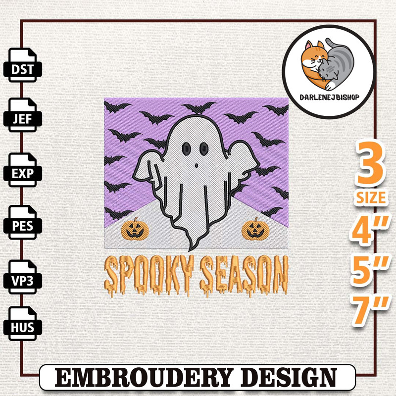 Stay Spooky Embroidery Design, Instant Download, Spooky Season Embroidery Design, Spooky Halloween Embroidery Machine De.jpg