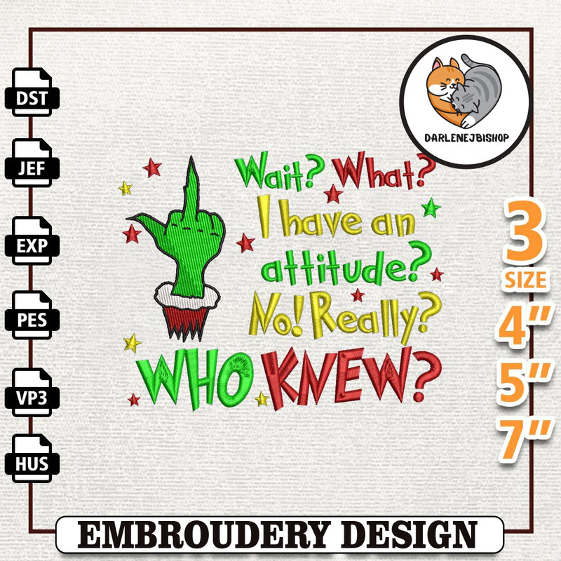 Thats It Im Not Going Embroidery Machine Design, Christmas Green Monster Embroidery File, Instant Download.jpg