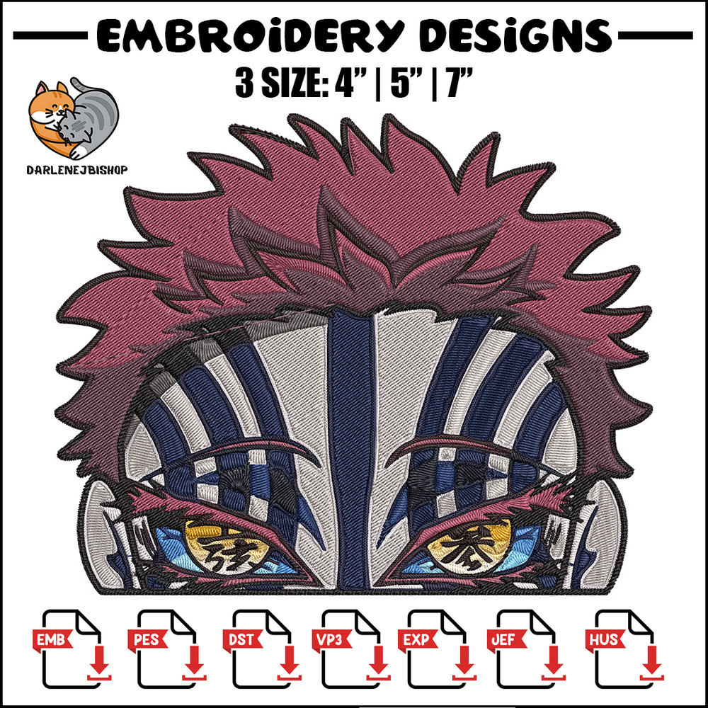 Akaza Embroidery Design, Demon slayer Embroidery, Embroidery File, Anime Embroidery, Anime shirt, Digital download.jpg