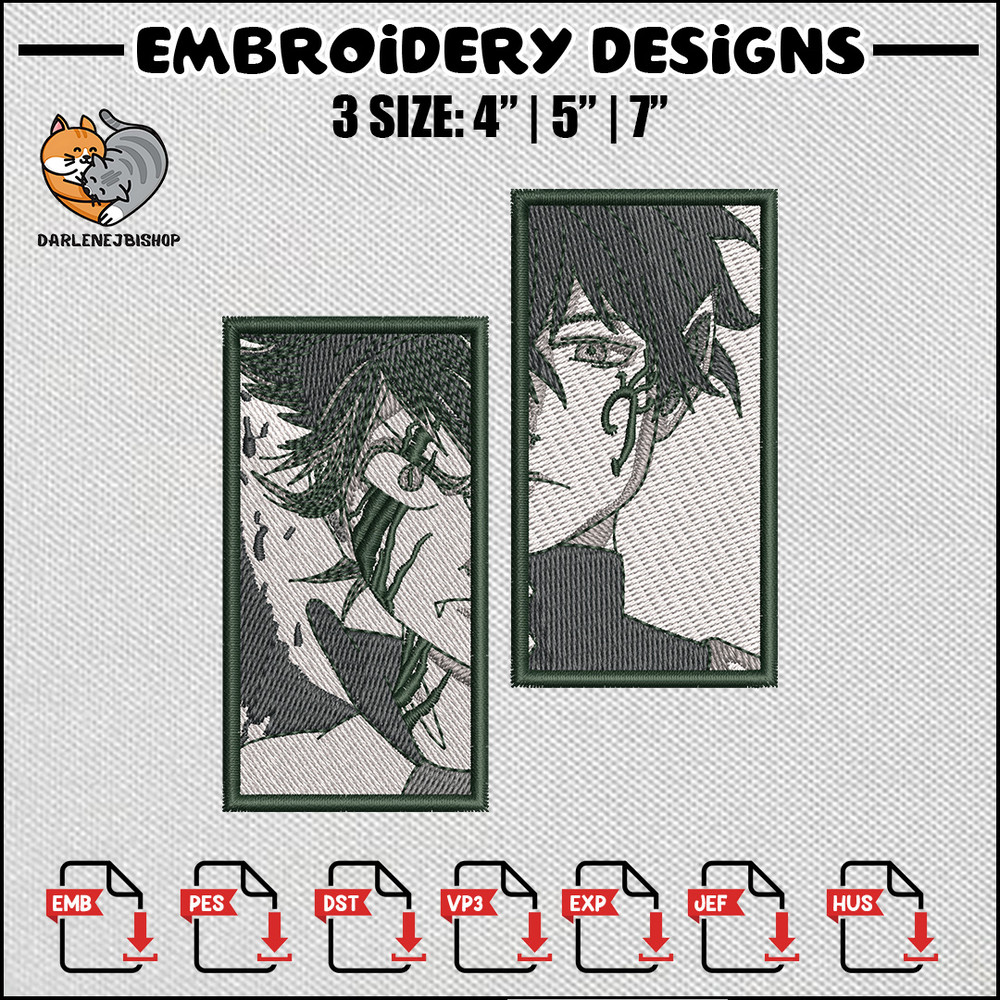 Asta yuno embroidery design, Black clover embroidery, Anime design, Anime embroidery, Embroidery shirt, Digital download.jpg