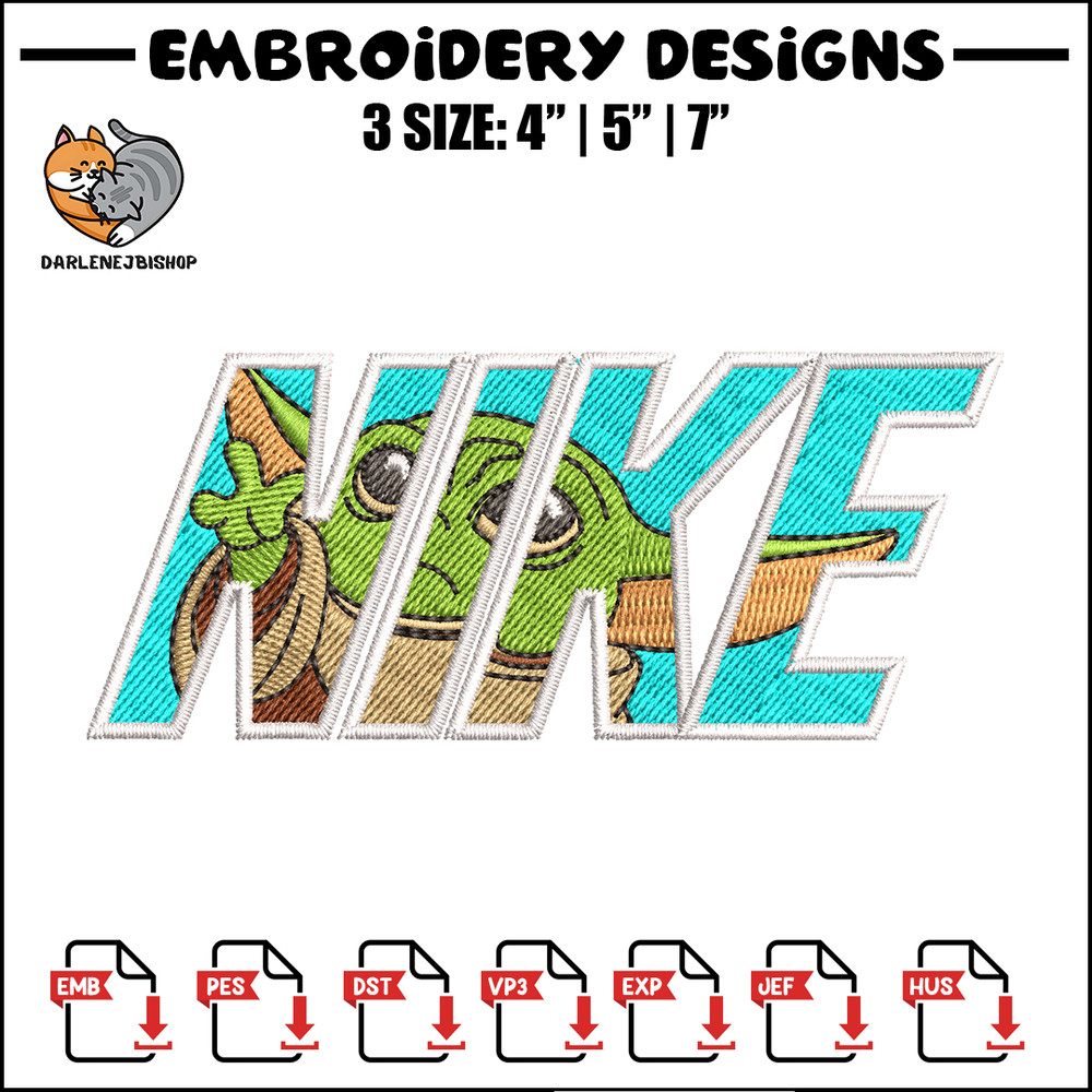 baby yota Nike embroidery design, baby yota embroidery, Nike design, logo design, logo shirt, Digital download.jpg