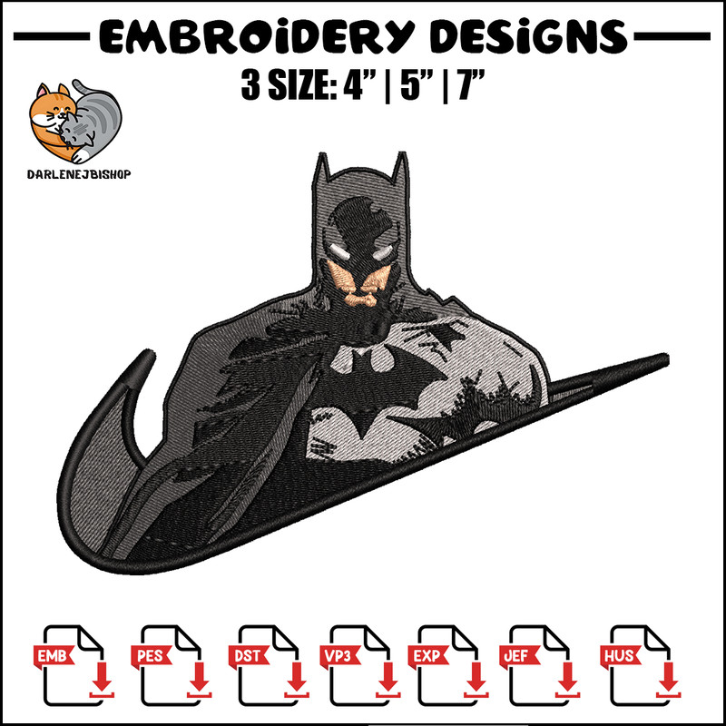 Batman Nike Logo embroidery design, Batman nike embroidery, Nike design, Logo shirt, movie shirt, digital download.jpg