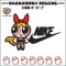 Blossom Nike Embroidery design, Powerpuff Girls cartoon Embroidery, Nike design, Embroidery file, Instant download..jpg