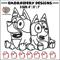 Bluey Bingo Coloring Pages Embroidery, Bluey Embroidery, Embroidery File, cartoon design, logo shirt, Digital download..jpg