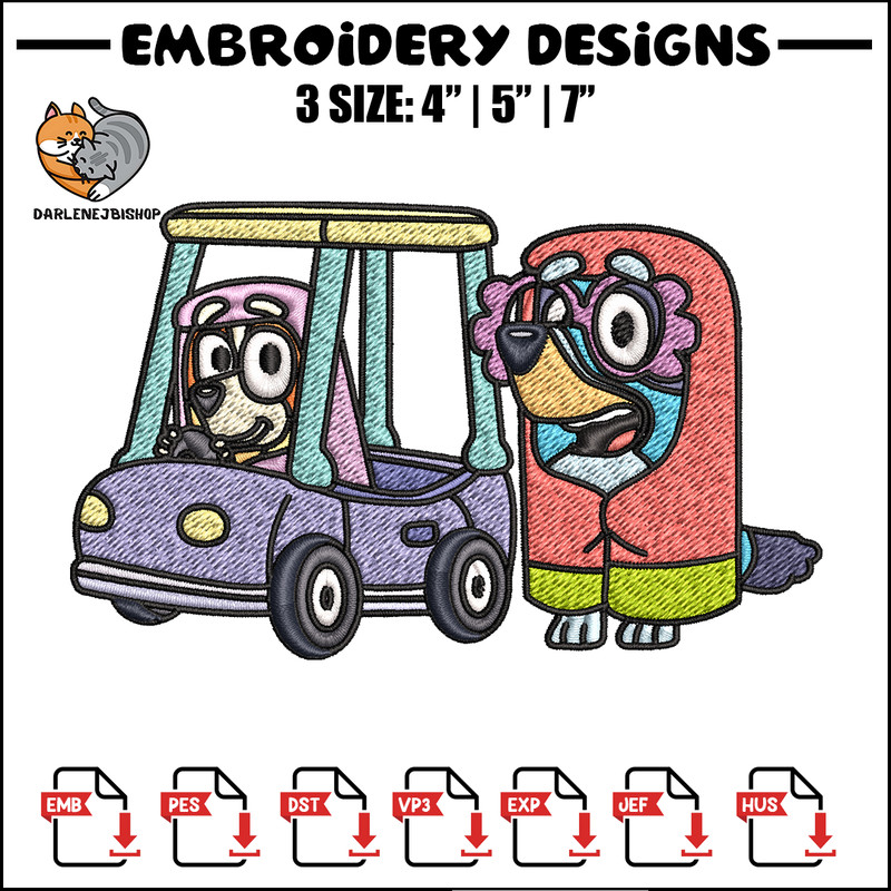 Bluey bingo Embroidery design, Bluey Embroidery, Embroidery File, cartoon design, cartoon shirt, Digital download..jpg