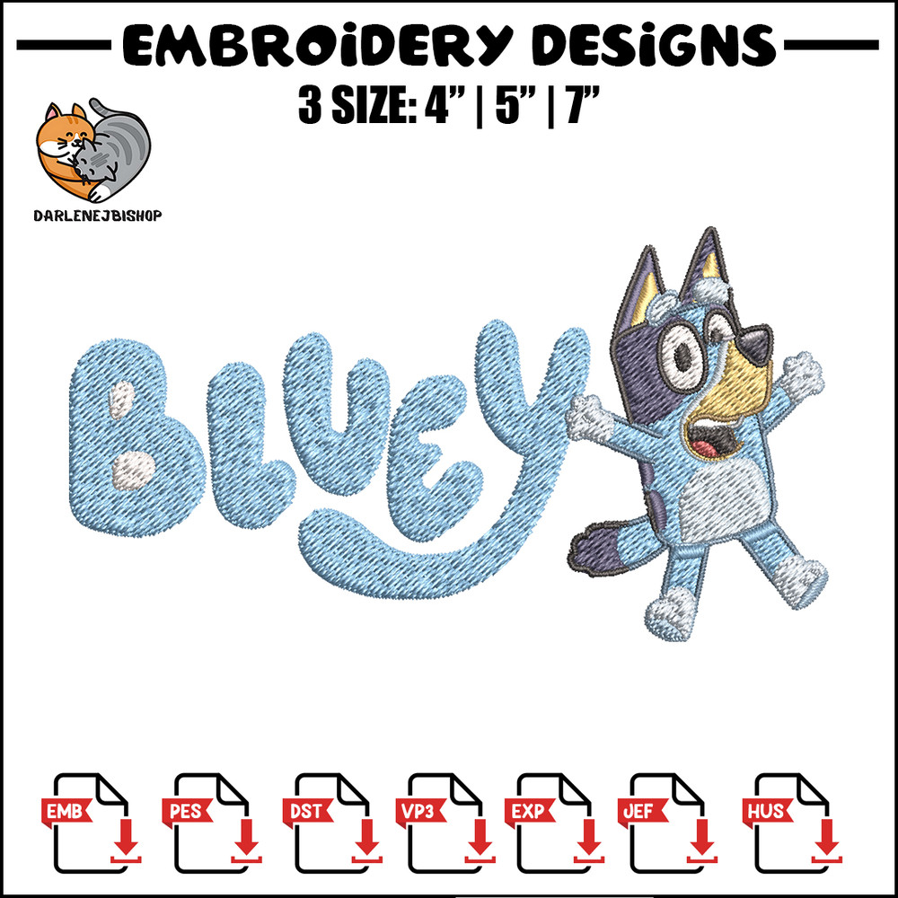 Bluey cartoon Embroidery, Bluey Cartoon Embroidery, cartoon Embroidery, Embroidery File, cartoon shirt, digital download.jpg