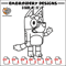 Bluey Coloring Pages Embroidery, Bluey Embroidery, Embroidery File, cartoon design, logo shirt, Digital download..jpg