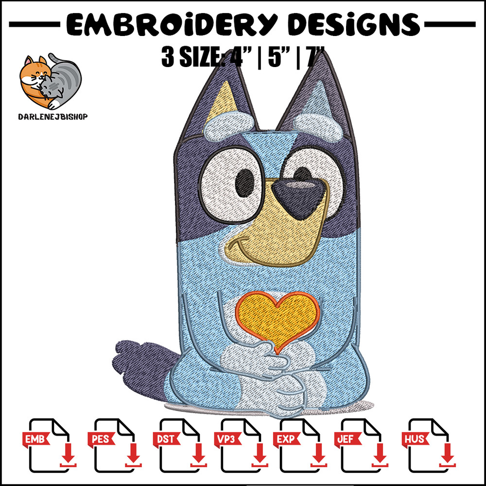 Bluey Embroidery, Bluey Cartoon Embroidery, cartoon Embroidery, Embroidery File, cartoon shirt, digital download..jpg