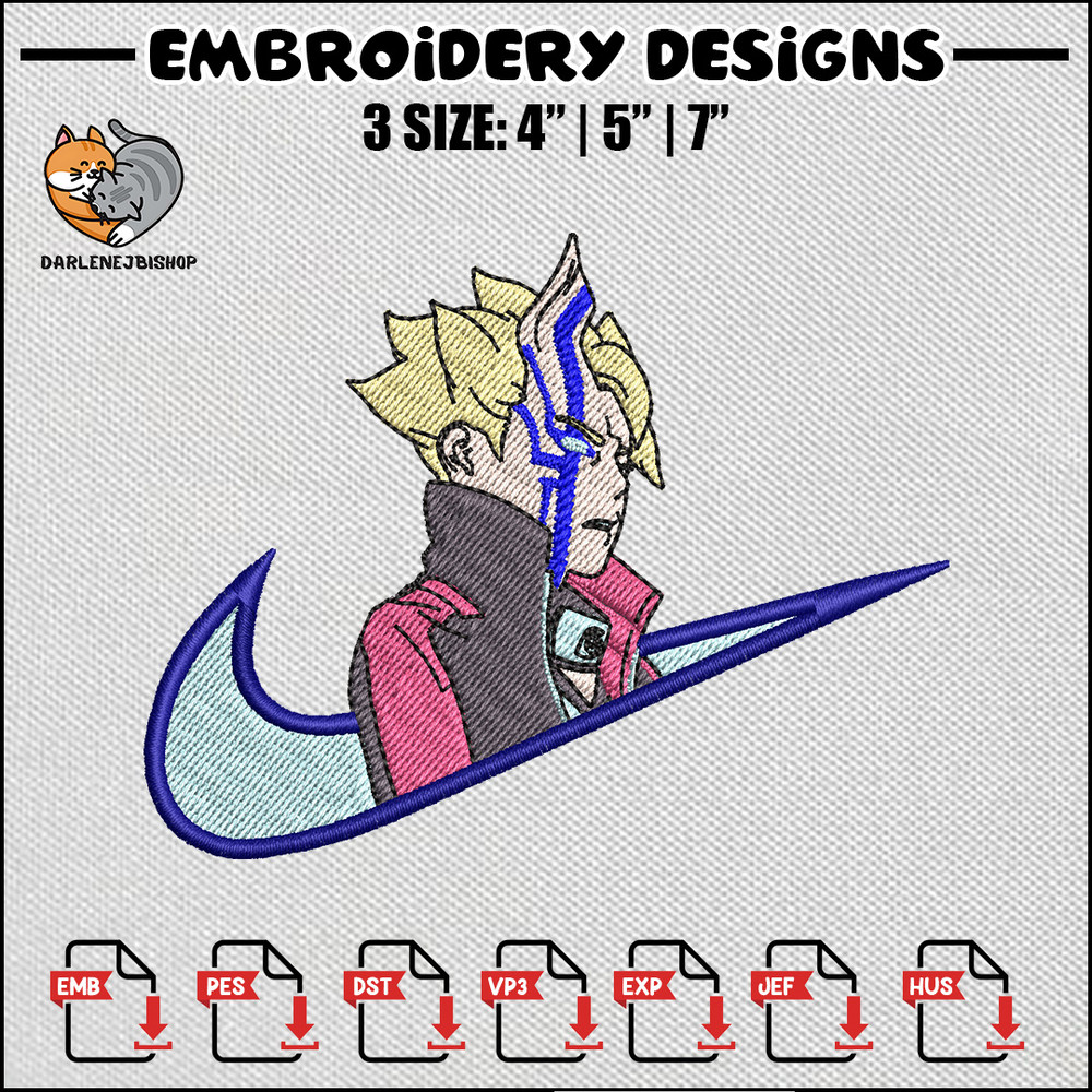 Boruto nike embroidery design, Boruto embroidery, Nike design, Anime embroidery, Embroidery shirt, Digital download.jpg