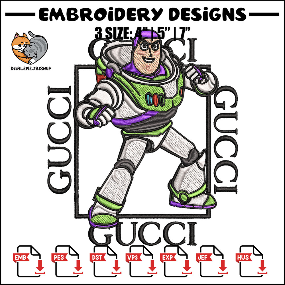 Buzz lightyear Gucci Embroidery design, Buzz lightyear Embroidery, cartoon design, Embroidery File, Digital download..jpg
