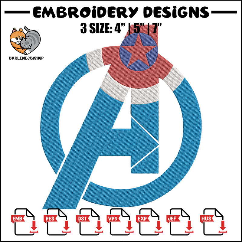 Captain america Embroidery Design, Marvel Embroidery, Embroidery File, Anime Embroidery, Anime shirt, Digital download.jpg